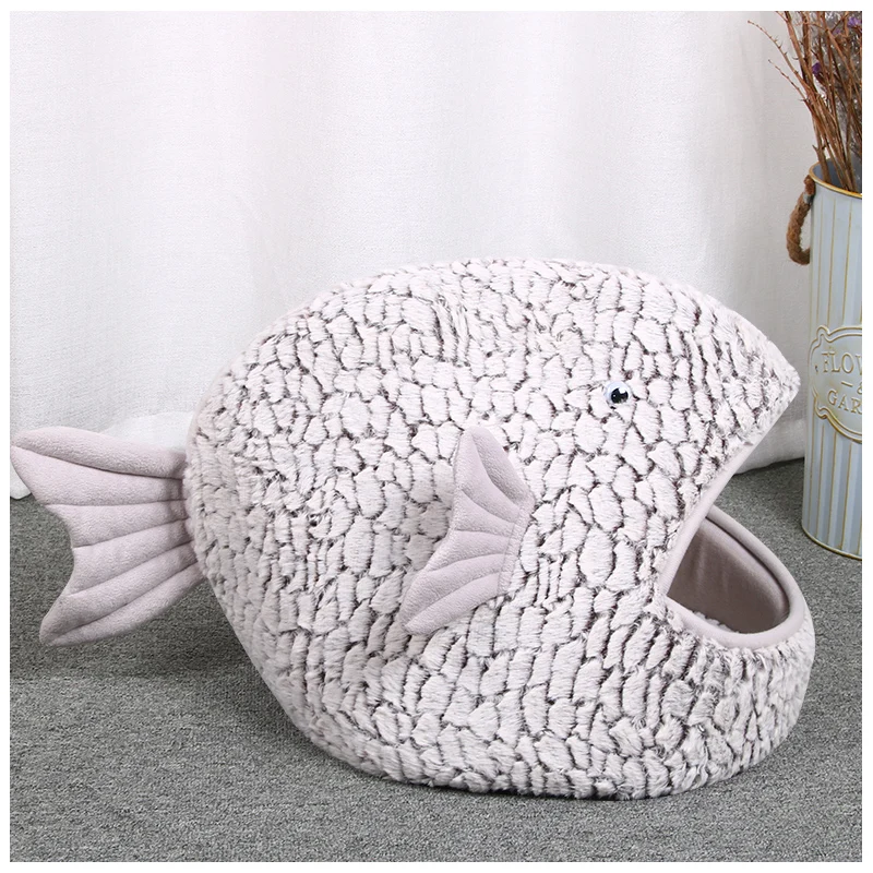 [MPK Cat House] Fish Cat Bed, Gray Cat Nest, 1 Size Available