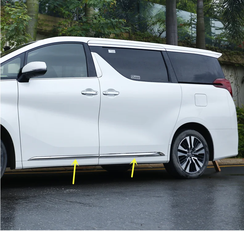 

Car Accessories Styling For Toyota Alphard/ Vellfire 30 series 2016-2019 ABS Body Door Side Skirt Accent Moulding Sticker Trim