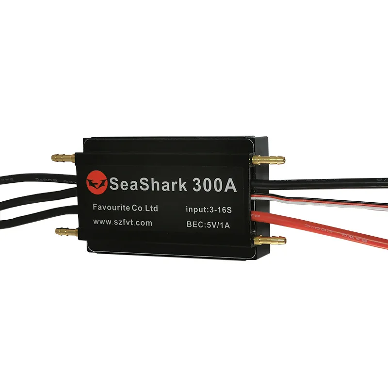 Full Waterproof Boat ESC for Sea Shark Brushless Boat ESC-FVT300A(5-16S)BEC5V/1A