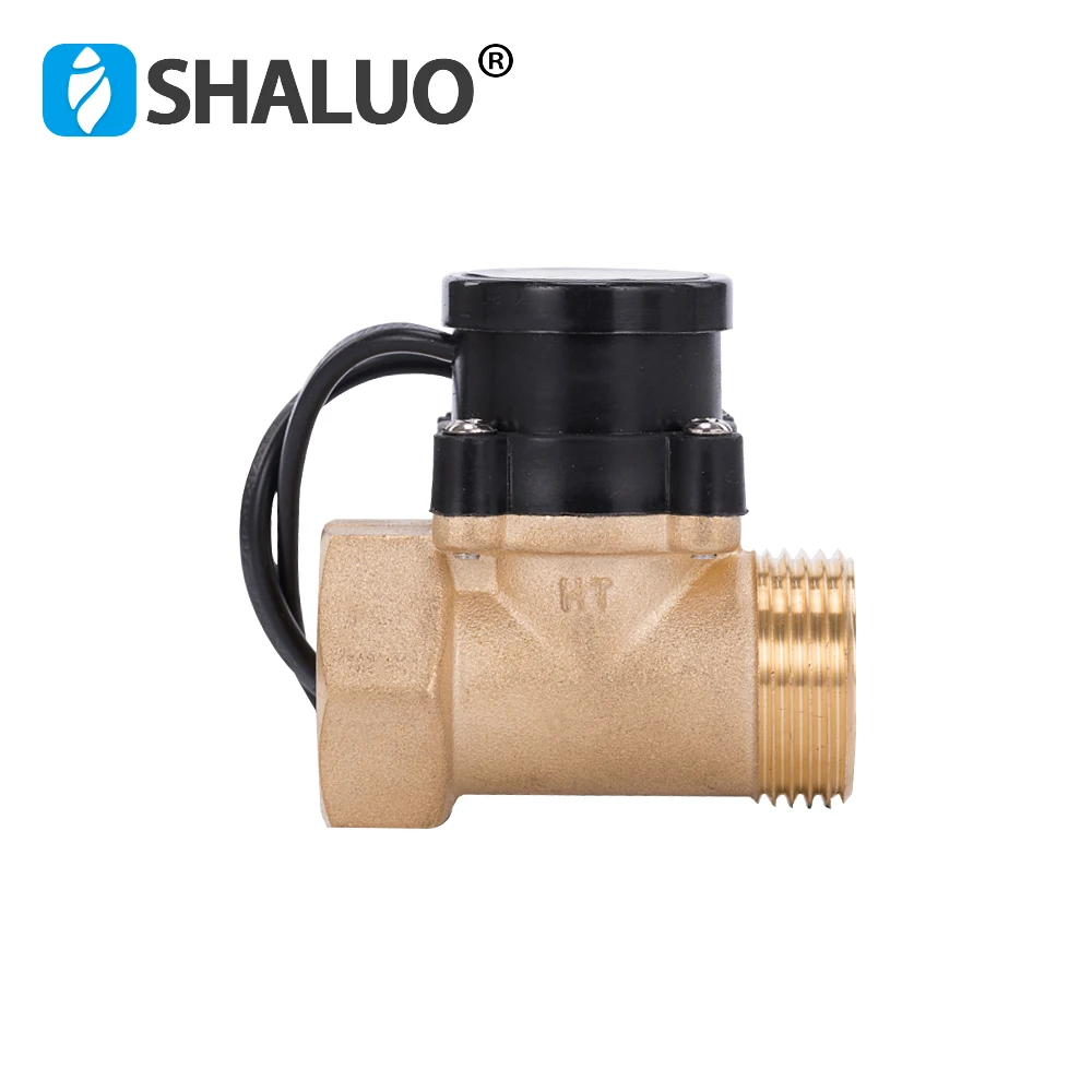 HT800 1 Inch Water Flow Sensor Switch Liquid Booster Solar Heater Copper Magnetic flow Sensor Pressure Auto Control Valve Parts