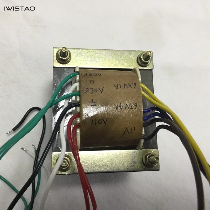 

IWISTAO Power Transformer EI for Tube FM Radio WVTR-FM09 Output Voltage 230V-0-230V 6.3v 11V HIFI Audio DIY