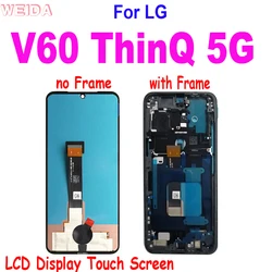 Original For LG V60 LCD Display Touch Screen Digitizer Assembly with Frame For LG V60 ThinQ 5G LM-V600 LCD Replacement Parts