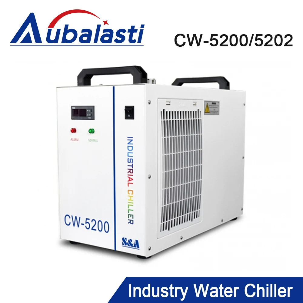 

Aubalasti S&A CW5200 CW5202 Industry Water Chiller for CO2 Laser Engraving and Cutting Machine 80w 100w 130w 150w Laser Tube