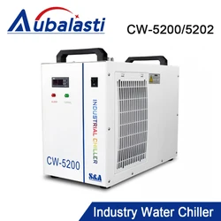 Aubalasti S&A CW5200 CW5202 Industry Water Chiller for CO2 Laser Engraving and Cutting Machine 80w 100w 130w 150w Laser Tube