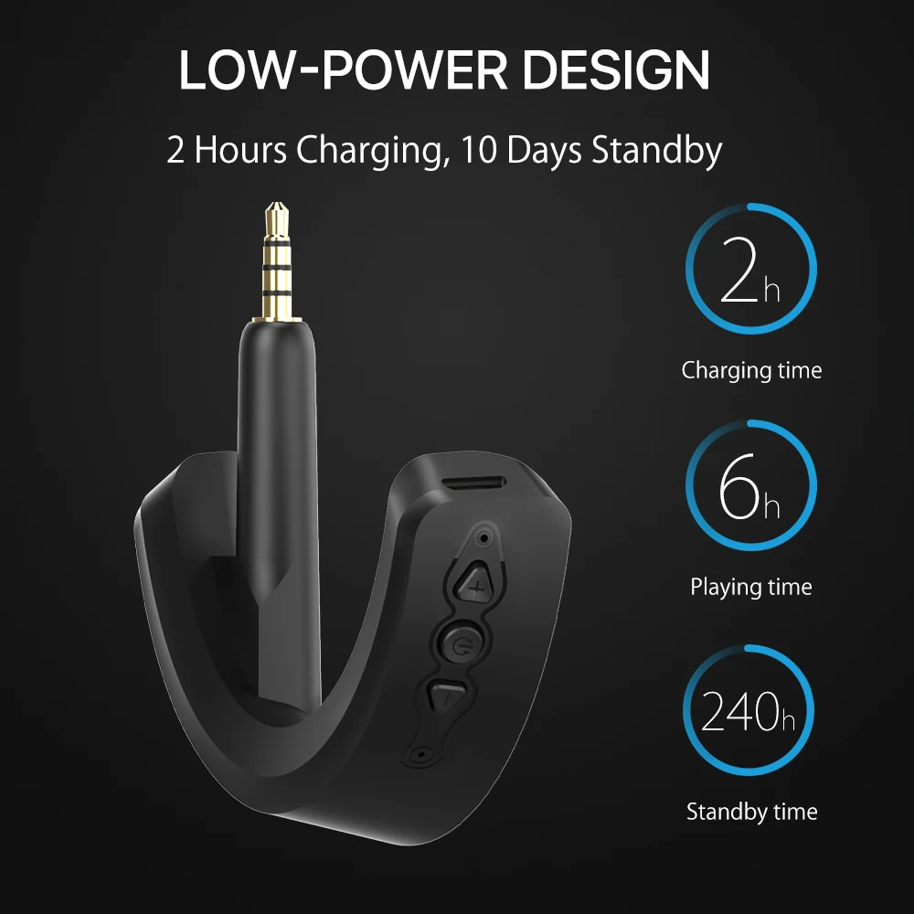 AptXบลูทูธอะแดปเตอร์ไร้สายสำหรับBose QC15 QC 15ลำโพงบลูทูธไร้สายสำหรับBose QuietComfort 15ตัวรับสัญญาณAptX