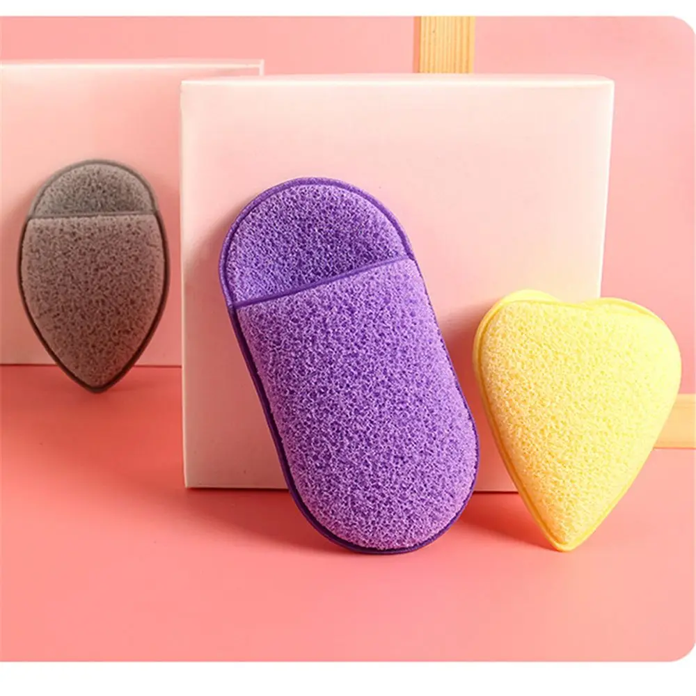 Cosmetic Sponges Heart And Water Drop Shaped Exfoliator Sponge Cleansing Sponge Scrub Puff Facial Cleaner Body Washing