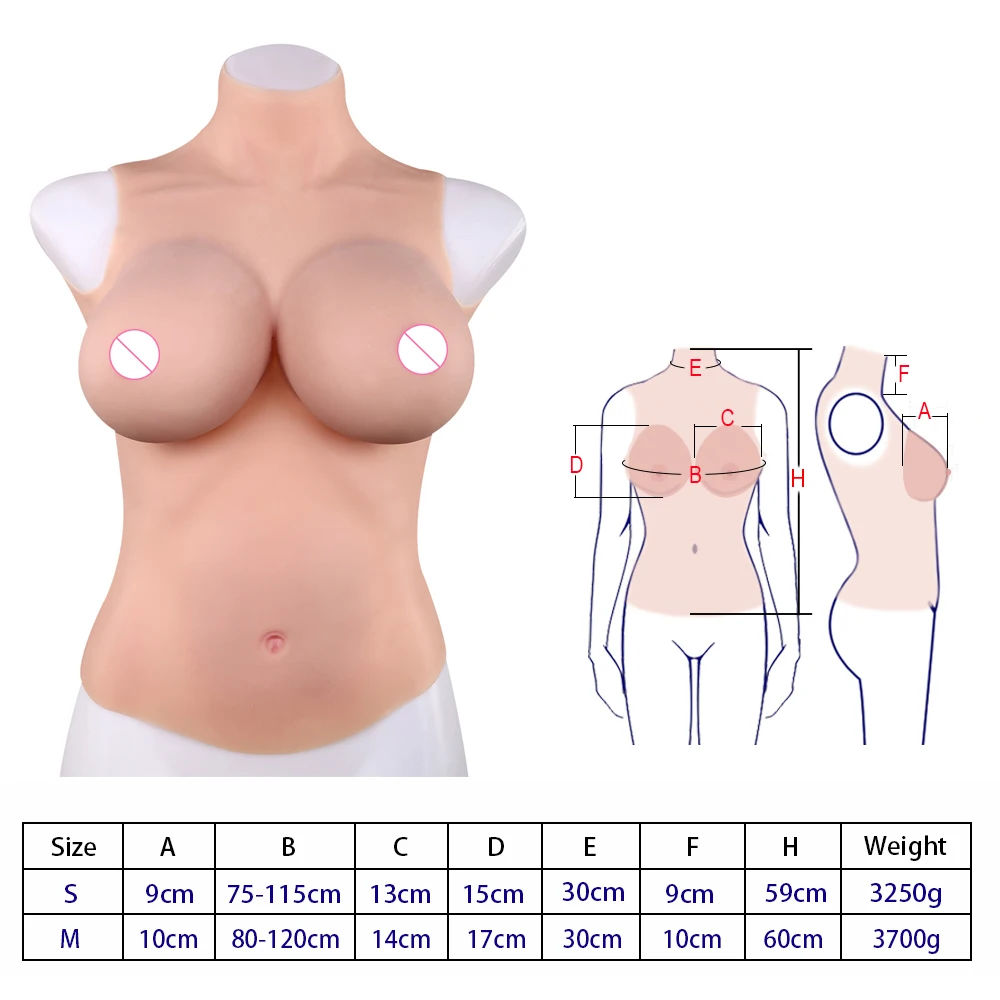 E/F Cup Transgender Crossdresser Artificial Silicone Fake Breast Forms Shemale Realistic Crossdressing False Boobsal Sissy