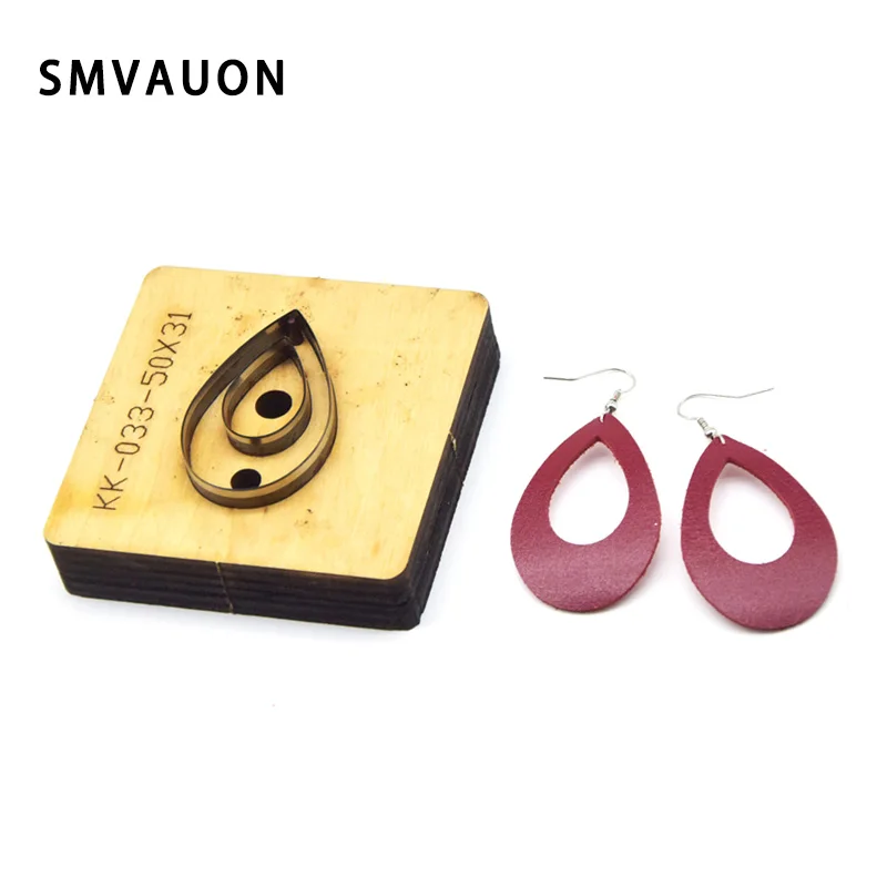 Leather Earring Cutting Die, DIY Wooden Die, Cut Template Knife, Punching Cutting Mould Cutter for Leather Tool