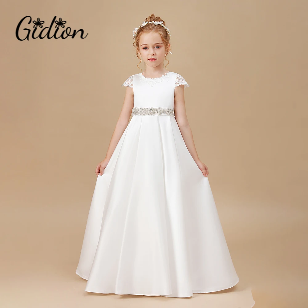 Floor-Length Princess Flower Girl Dress For Kids Birthday Evening Party Wedding First Communion Pageant Ceremony Ball Event Prom