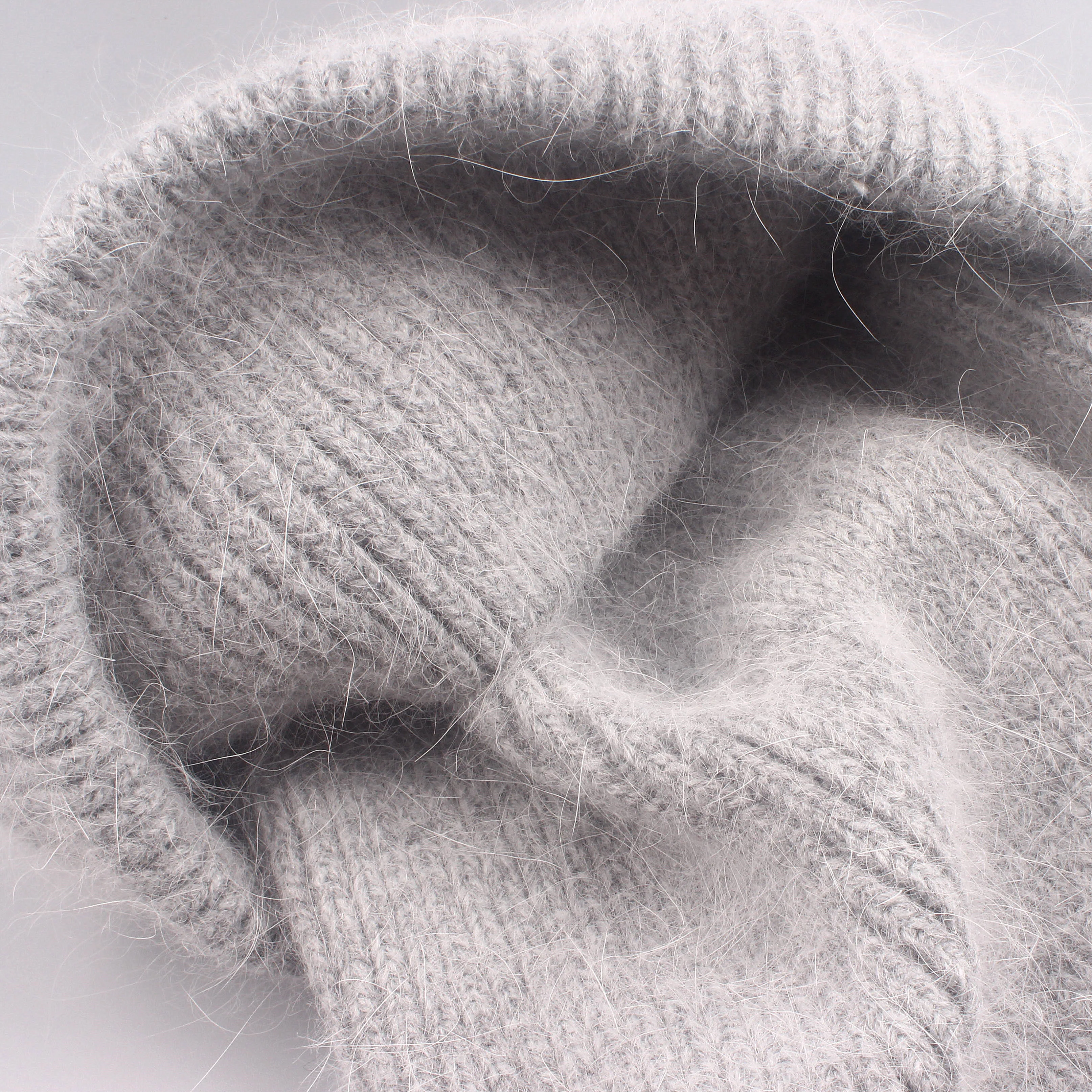 Xthree Winter Hut für Frauen Angola Beanie Hut Gestrickte Kaninchen Pelz Skullies Hut Warmen Motorhaube Kappe Weibliche Hüte für Mädchen hut – Detail 16
