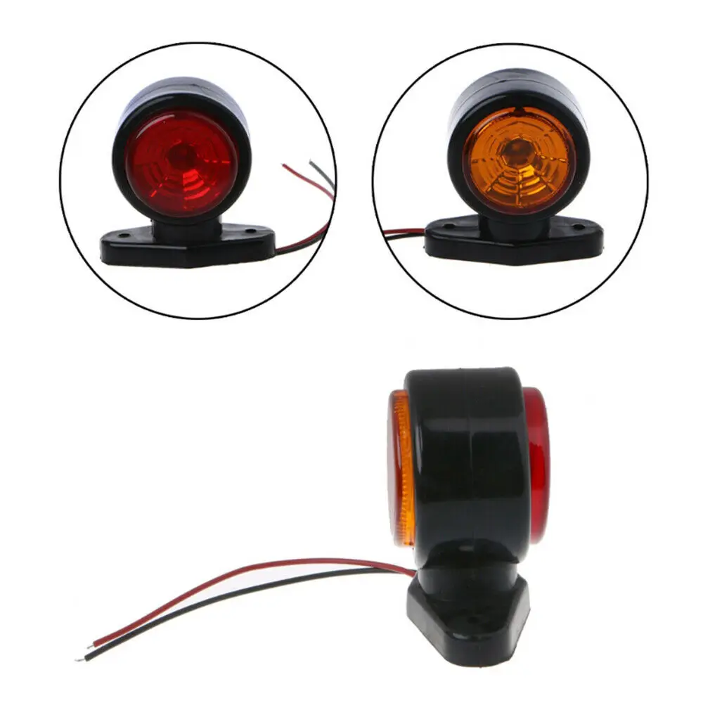 4PCS 12V-24V Car Truck Position LED Side Marker Light Signal Outline Lamps Red White Yellow For SUV Truck Lorry RV Bus Boat Tail