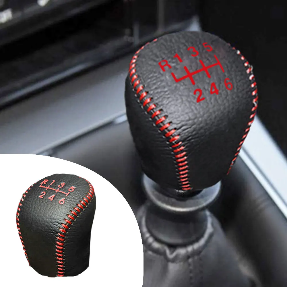 

Non-slip Leather Gear Shift Knob Cover MT For Nissan Livina 2010 Qashqai 2008 6 Speed Manual Shift Lever