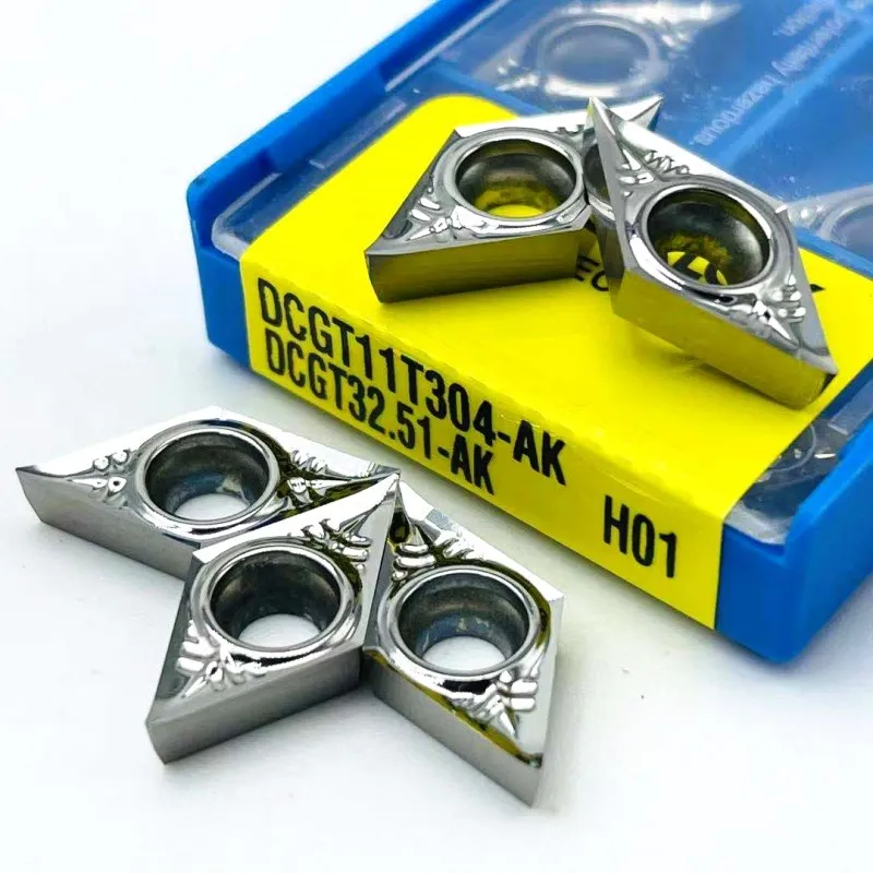 • DCGT11T304 AK AK H01 100% utensili da taglio in metallo duro per utensili da taglio con lama in alluminio originale