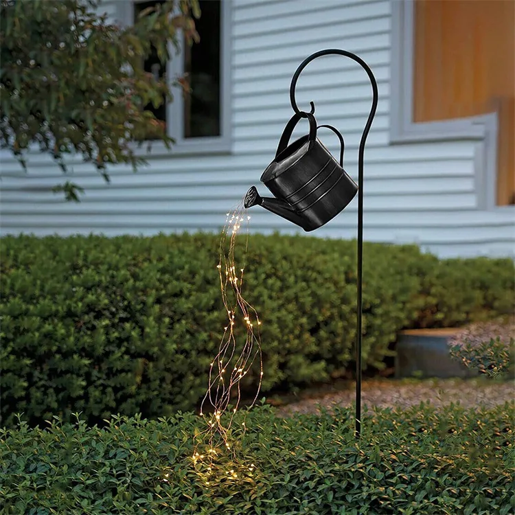 Solar Lamps Outdoor Kettle lights Lighting Waterproof IPX4 Warm white Built in Battery Garden Decoration Chandelier