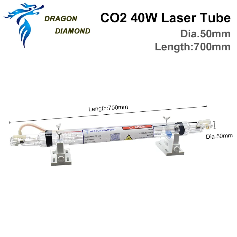 K40 Series Co2 Laser Tube 40W Length 700mm Glass Lamp For DIY Laser Engraving Cutting Machine 2030 K40