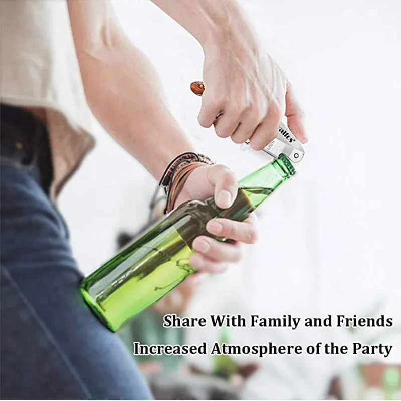 WALFOS High Quality Wood Handle Professional Wine Opener Multifunction Portable Screw Corkscrew Wine Bottle Opener Sea Horse
