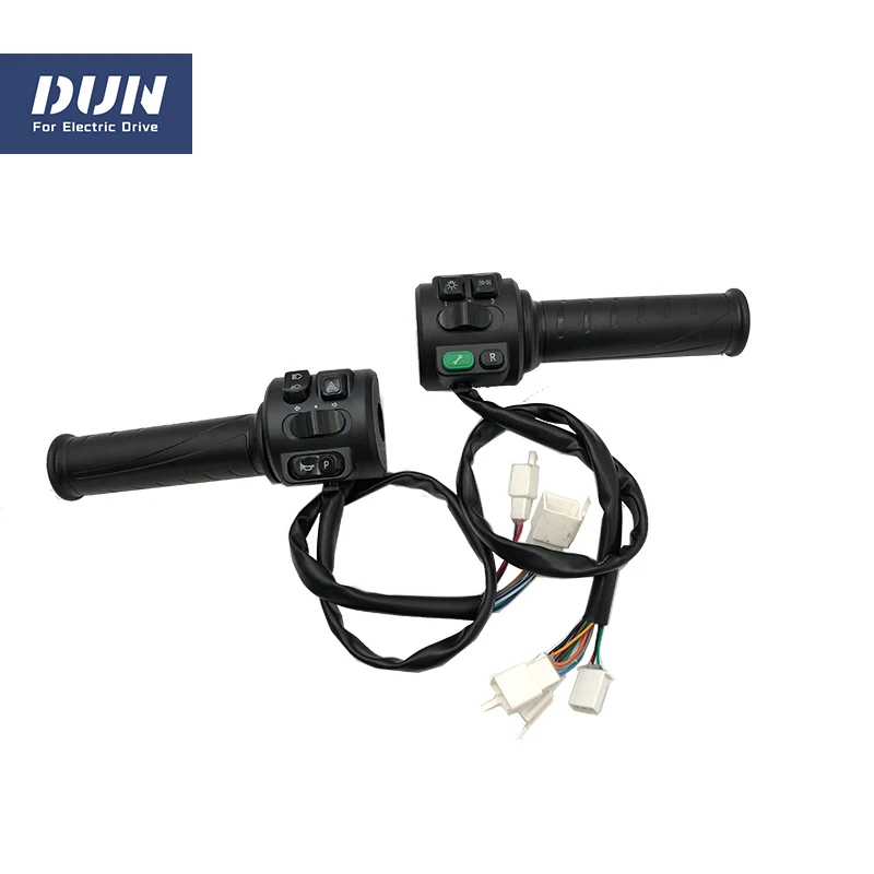 DUN/VOTOL EM100 100A DC 2KW 3KW Sine Wave BLDC Controller Kit with DKD LCD One-Lin Speedometer and T08 Multifunction Throttle