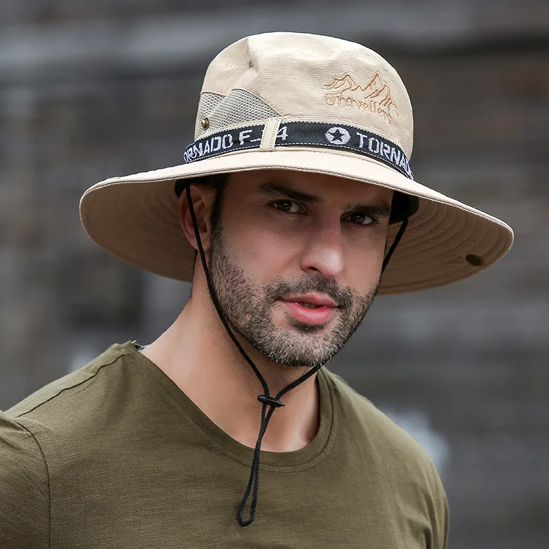 Summer Outdoor Climbing Fishing Tourism Fisherman Hat Men Sun Hat Bucket Hats Sun Protection Cap