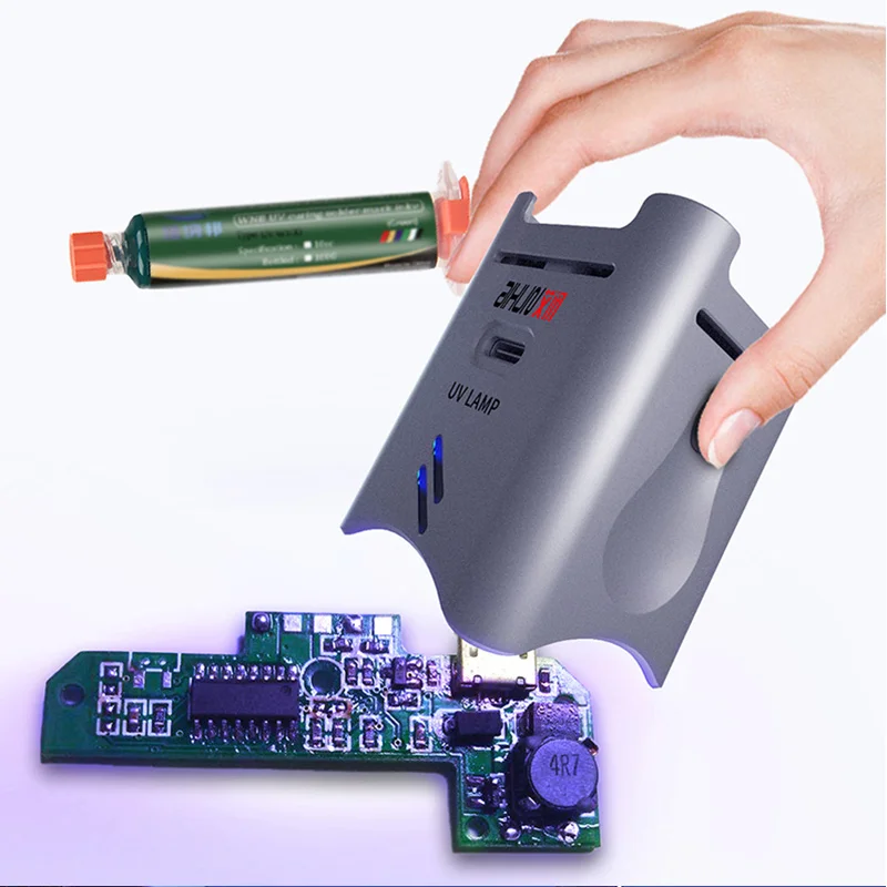 Imagem -04 - Aixun uv Conduziu a Lâmpada de Luz com Esfriar para Baixo Ventiladores para o Telefone Celular Bga Placa-mãe Tela Lcd Ferramenta Cura Óleo Verde uv Lâmpada