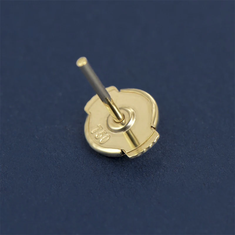 Sinya 18k Jewelry Findings Accessories Au750 Stamp Pure Real Gold Stud Earring Plate Stopper Lock Clasp Back