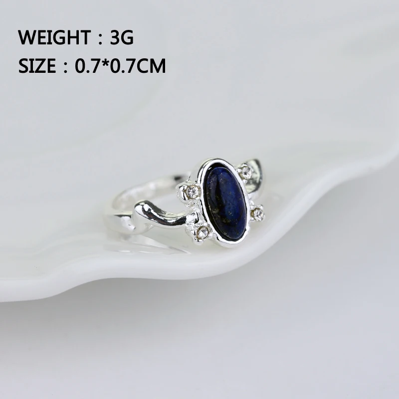 The Vampire Diaries Rings For Women Elena Gilbert Blue Stone Rings Movie Jewelry