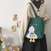 Cute Duck Embroidery Tote Bag