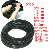 Black multi size 3mm~19mm length 1 meter/3 meter smooth nitrile rubber hose for gasolines delivery pipe carburetor hose