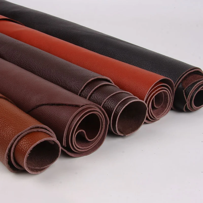 Kulit Sayur Kulit Sapi Kecokelatan Bahan Kain Sepotong, Kulit Asli Dompet Tas Sepatu DIY Aksesori Kerajinan Kulit