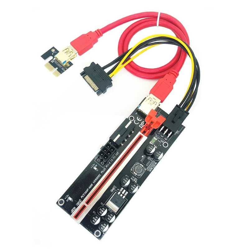 Carte adaptateur PCIE Riser 009S PLUS, USB3.0, PCI Express X16, extension GPU Cabo Riser PCIE X16, pour minage, 1 à 10 pièces