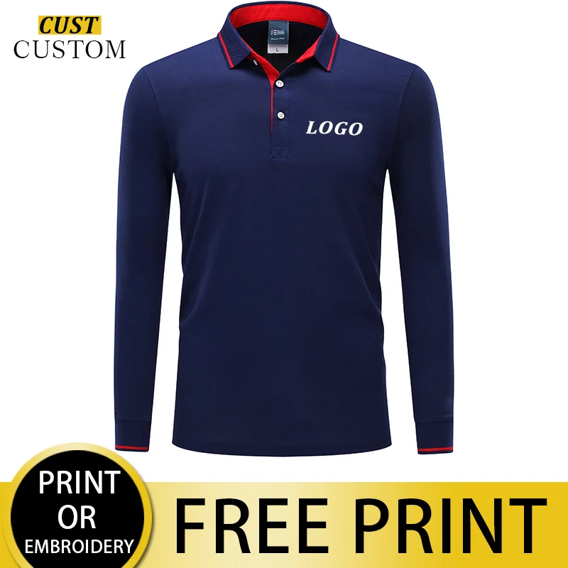 

Autumn And Winter Long-sleeved Polo Shirt Customization, Work Clothes Customization, Printing/embroidery Company Logo