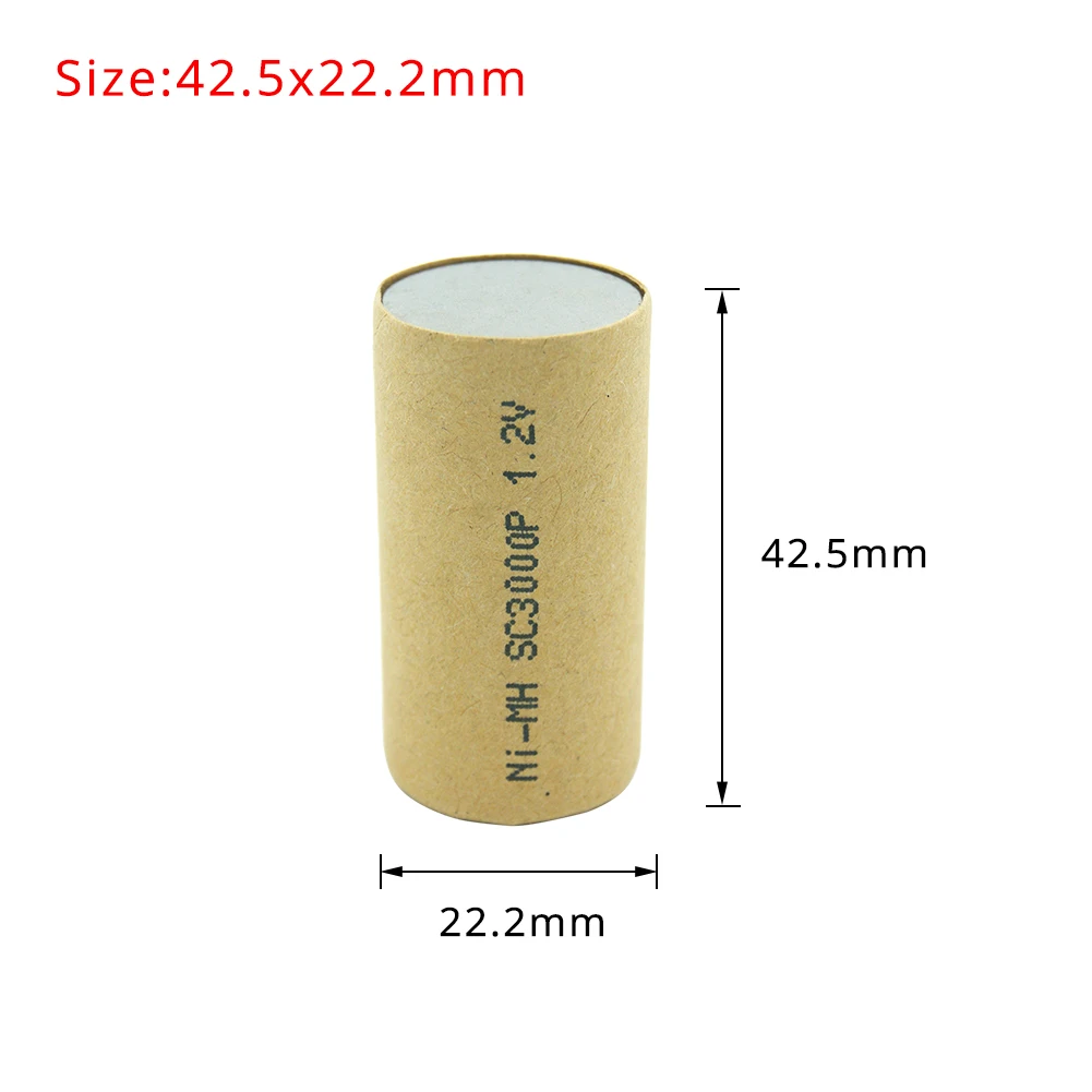 4-20pcs Subc SC Nimh Ni-Mh 1.2V 3000mAh Rechargeable Power Tool Battery Cell for Makita Bosch Hitachi Electric Drills