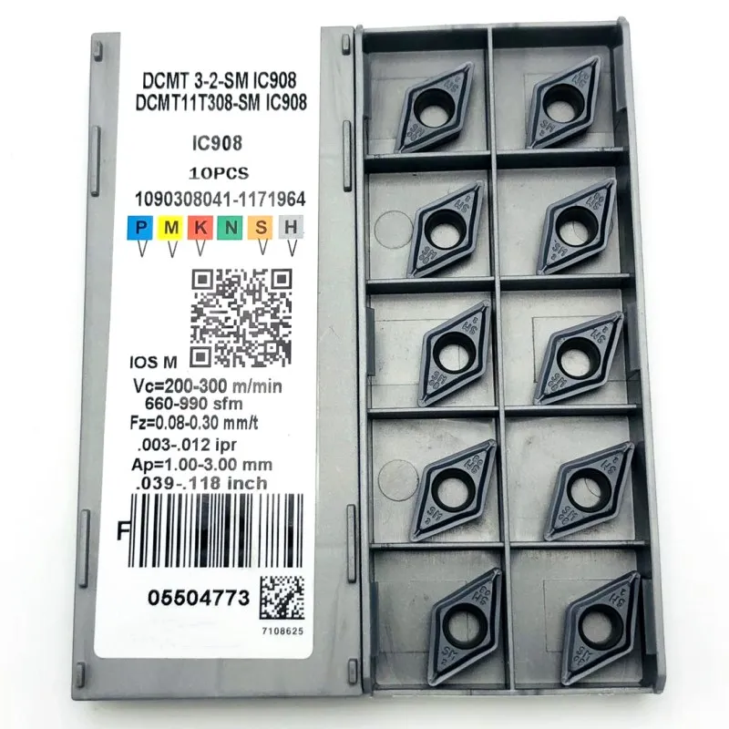 DCMT11T308 SM IC907 DCMT 11T308-11t308 SM IC908 interno utensile di tornitura dcmt 11T308 inserto in metallo duro utensile di tornitura strumento tornio tornitura inserto