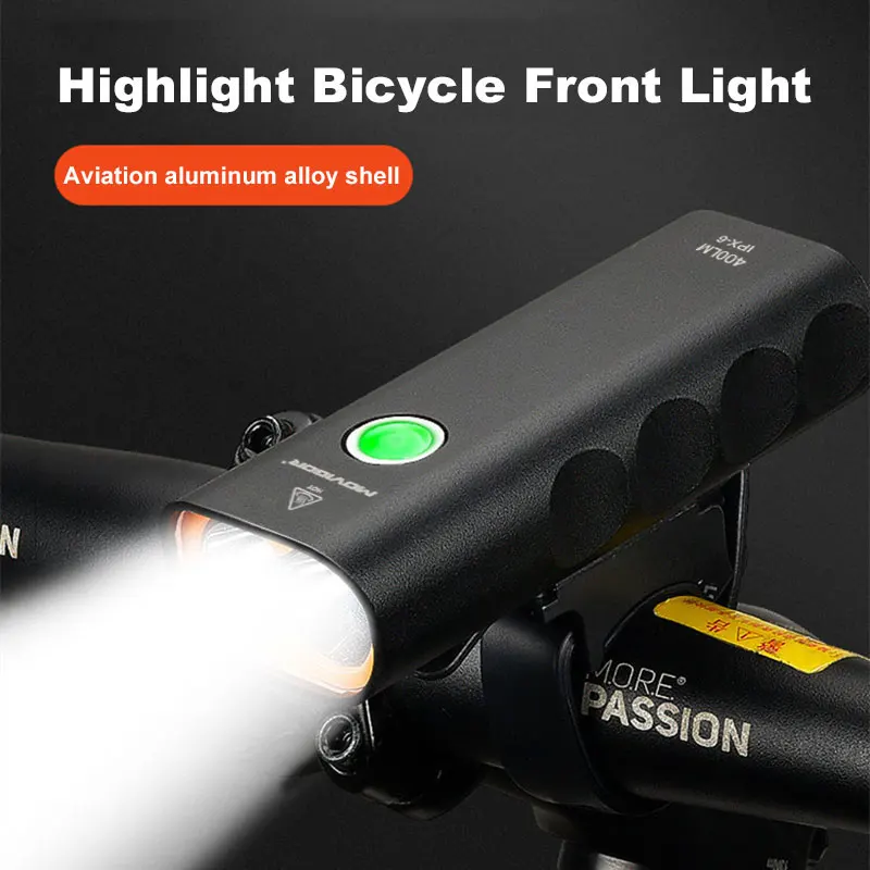 MOVIGOR Bike Front Light 400 Lumen Bicycle Headlight USB Rechargeable Flashlight IPX6 Waterproof MTB Road Cycling Front Lamp