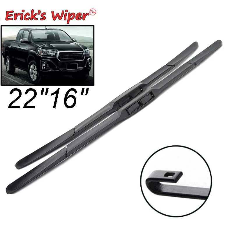 Erick's Wiper Front Wiper Blades For Toyota Hilux AN120 AN130 2015 - 2023 Windshield Windscreen Window Car Rain Brushes 22