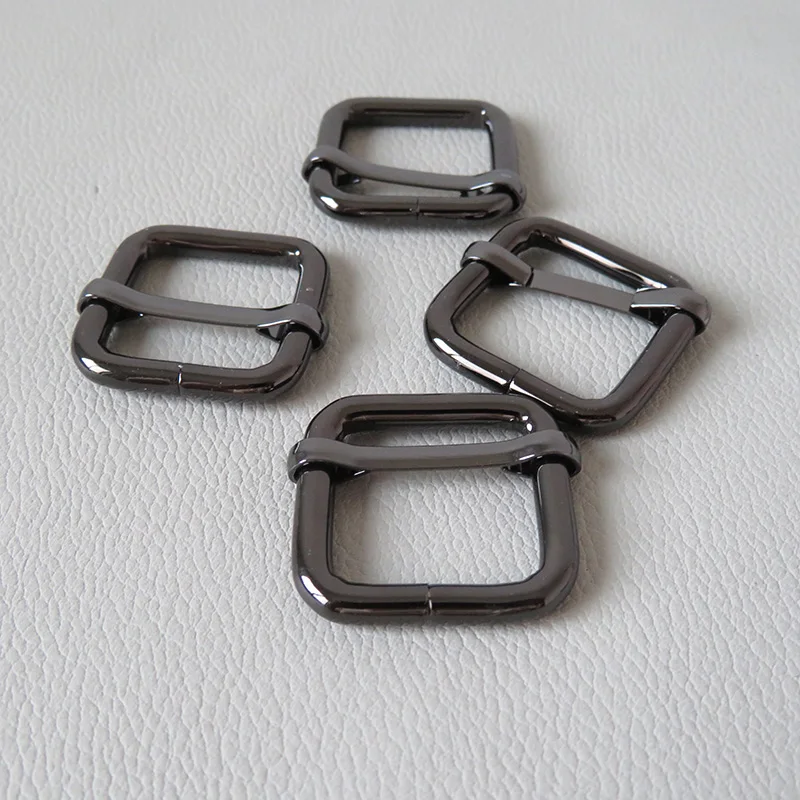 Bag Backpack Handbag Straps Loop Metal Adjuster Square Buckles Webbing Slider for Dog Pet Collar Garment Leather Clasp Hardware