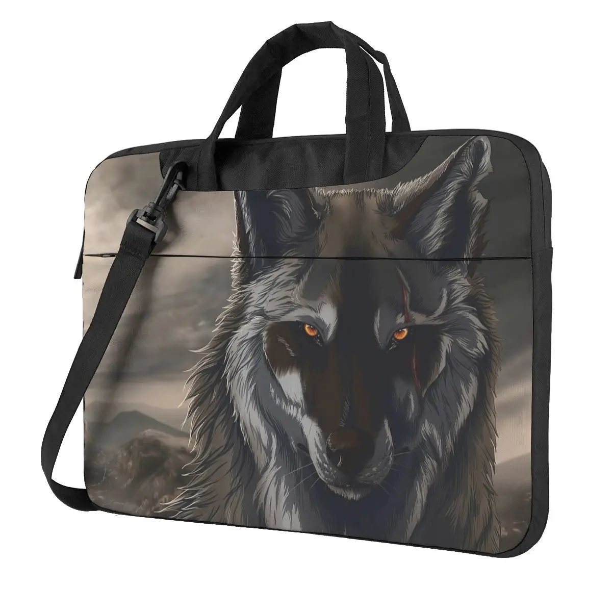 

Animal - Wolf Laptop Bag Case Protective Vintage Computer Bag Bicycle Crossbody Laptop Pouch