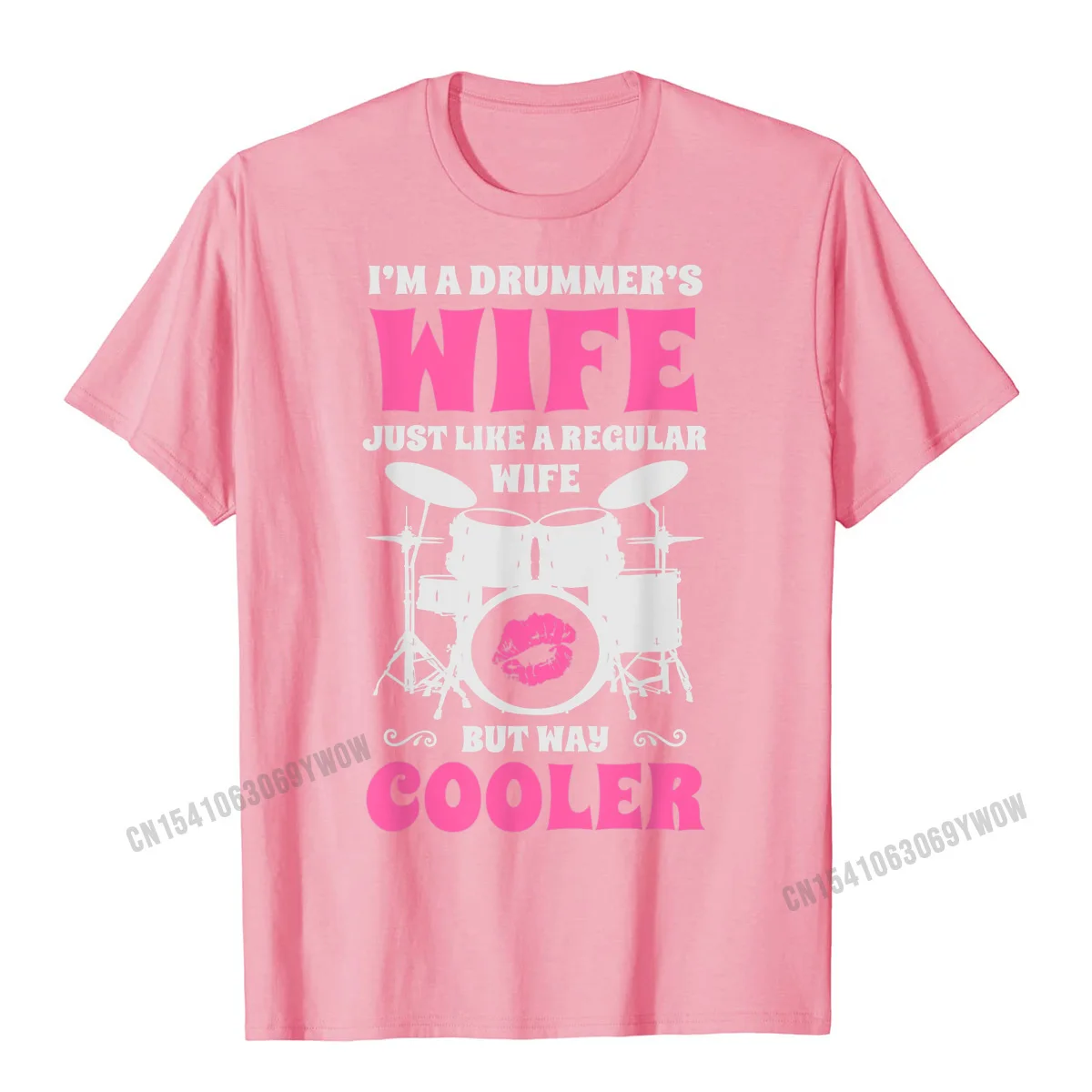 Im A Drummers Wife Funny Women Drummer Drumset Drum Set T-Shirt Men Comfortable Man T Shirt Graphic Cotton Tops & Tees Cool