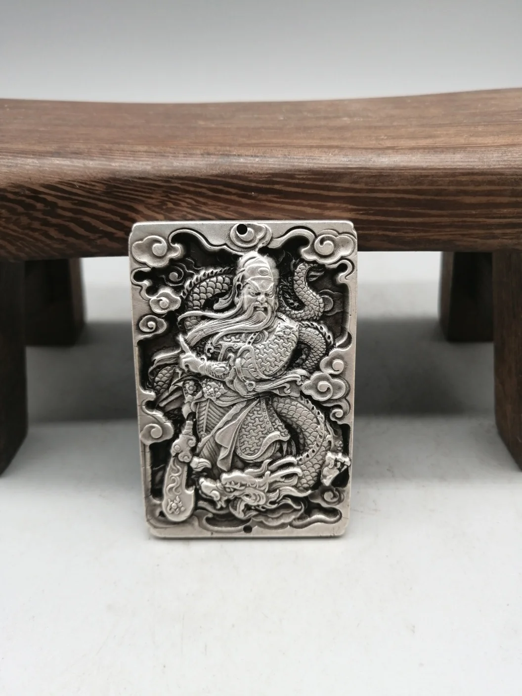 Wu Caishen-Silver Gilding with White Copper, Guangong Buddha Pendant