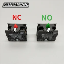 2Pcs XB2 Series Button Switch Silver Alloy Contact Switch Accessories N/O N/C 10A/600V