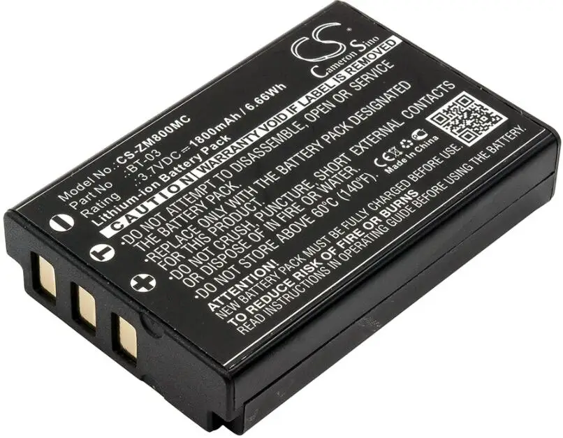 cameron sino 1800mah battery for ZOOM Q8 Recorder BT-03 Camera Battery