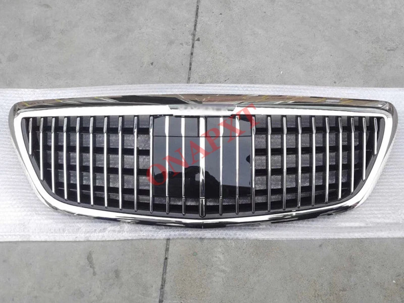 Car Styling Center Grill For Mercedes-Benz E-class 2016-2020 W213 For Maybach Style ABS Front Bumper Vertical Bar Middle Grill