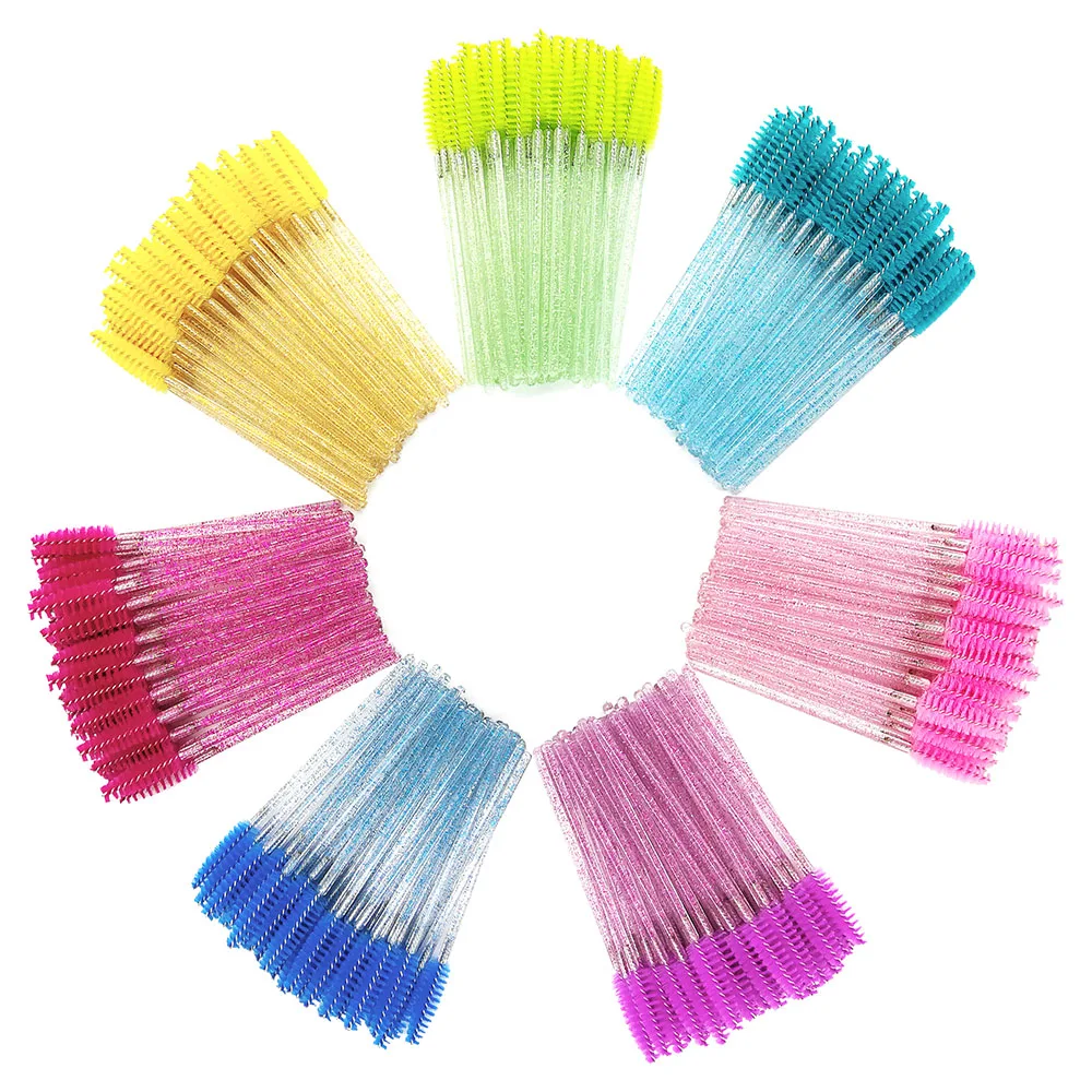 50Pcs Einweg Wimpern Pinsel Wimpern Verlängerung Werkzeuge Augenbraue Pinsel Mascara Wands Applikator Spooler Auge Wimpern Kosmetik – Detail 8
