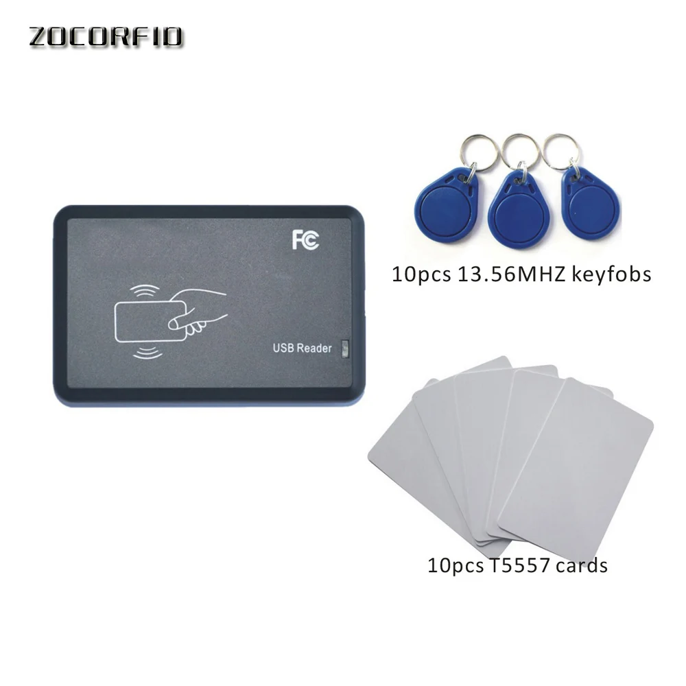 

RFID Copier Duplicator 125KHz Key fob NFC Smart Card Reader Writer 13.56MHz Encrypted Programmer USB UID T5577 EM4305 Cards Tags