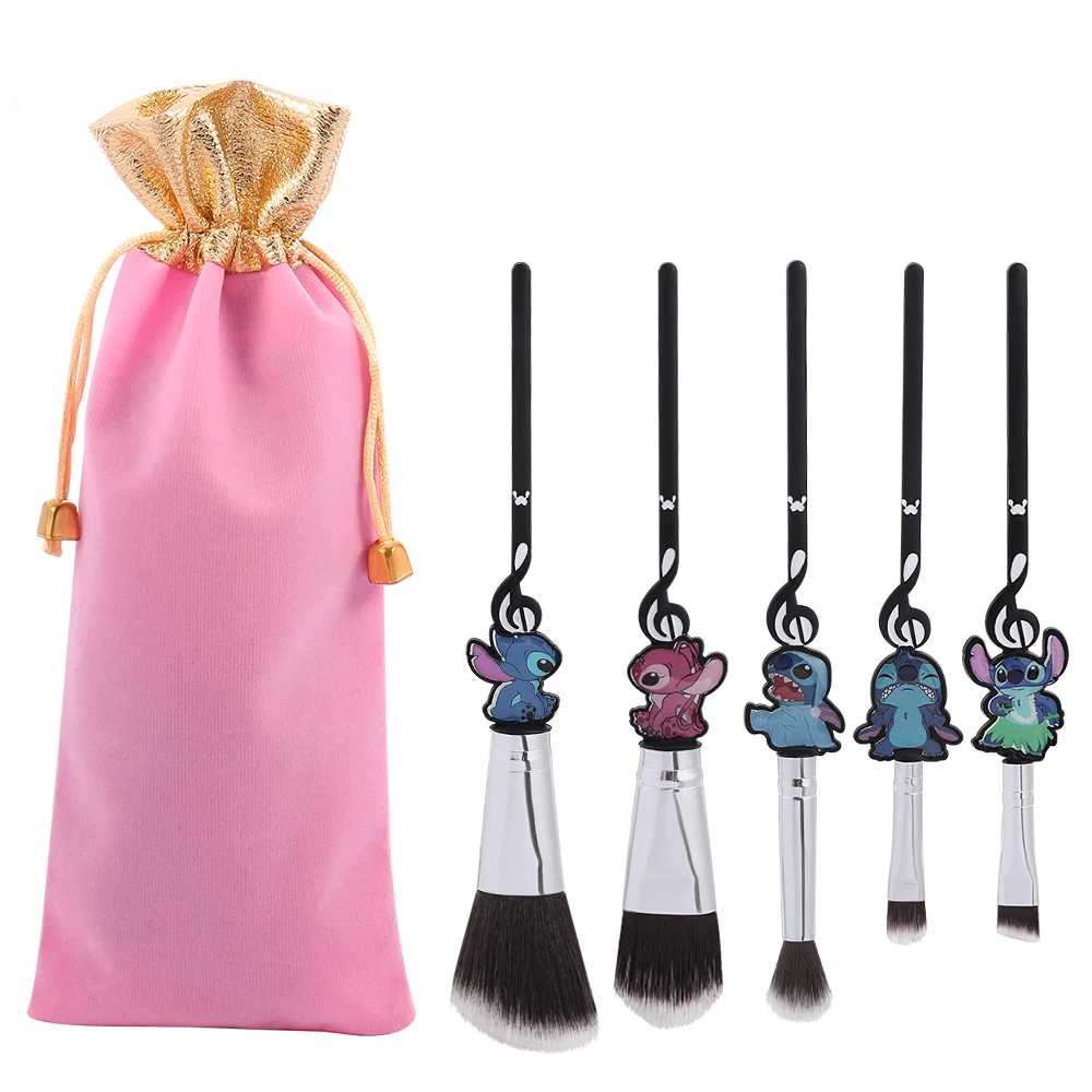 Disney Stitch Makeup Brush Sets Professional Cosmetics Brushes Eyebrow Powder Foundation Shadows Pinceaux Make Up Tools