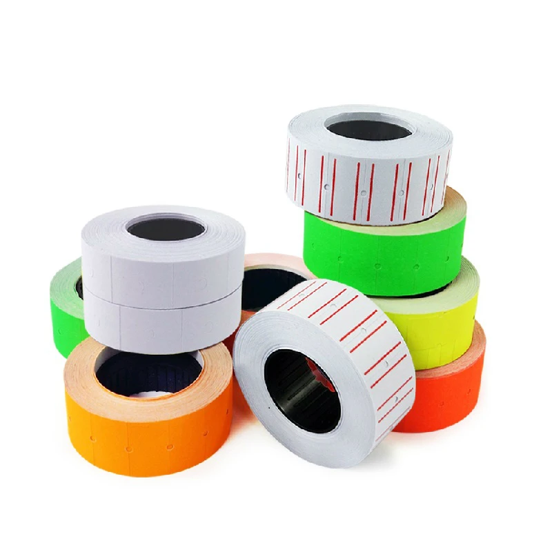 10 Roll/lot Price Label Tag for MX-5500 Price Gun Label Sticker, 4000pcs White and Color Retail Shop Price Gun Label