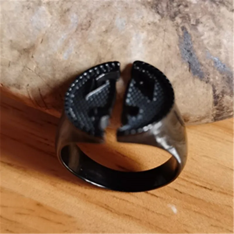 Bague de personnalité Punk ancre en acier inoxydable pour hommes, anneau ouvert