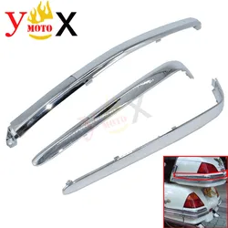 Motorcycle Chrome ABS Upper Middle/Left Right Trunk Saddlebag Accent Trim Strips Cover Decal For Honda Goldwing GL1800 2001-2006