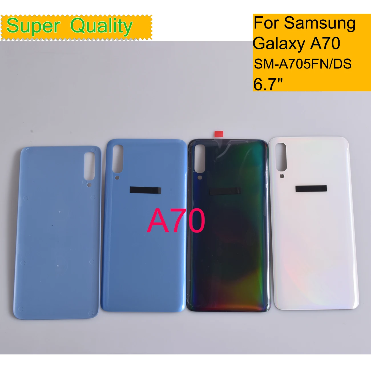 

10Pcs/Lot For Samsung Galaxy A70 A705 A705F SM-A705FN/DS Battery Housing Cover Back Case Rear Door Chassis Shell With Camer Lens