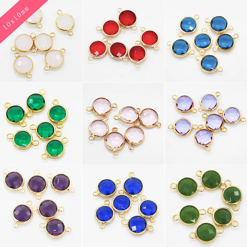 12pcs/lot colorful Rhinestone round Faceted Pendants Jewelry Accessories  Charms Bracelets Earring DIY Fits Handmade Craft