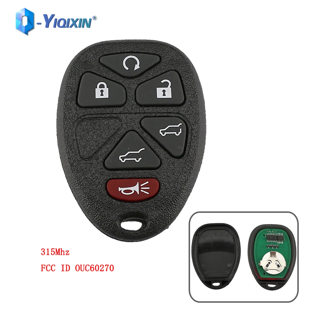 YIQIXIN 6 Button For Buick Cadillac Escalade Keyless Go Remote Control Car Key For Chevrolet Tahoe Traverse GMC Yukon Smart Card